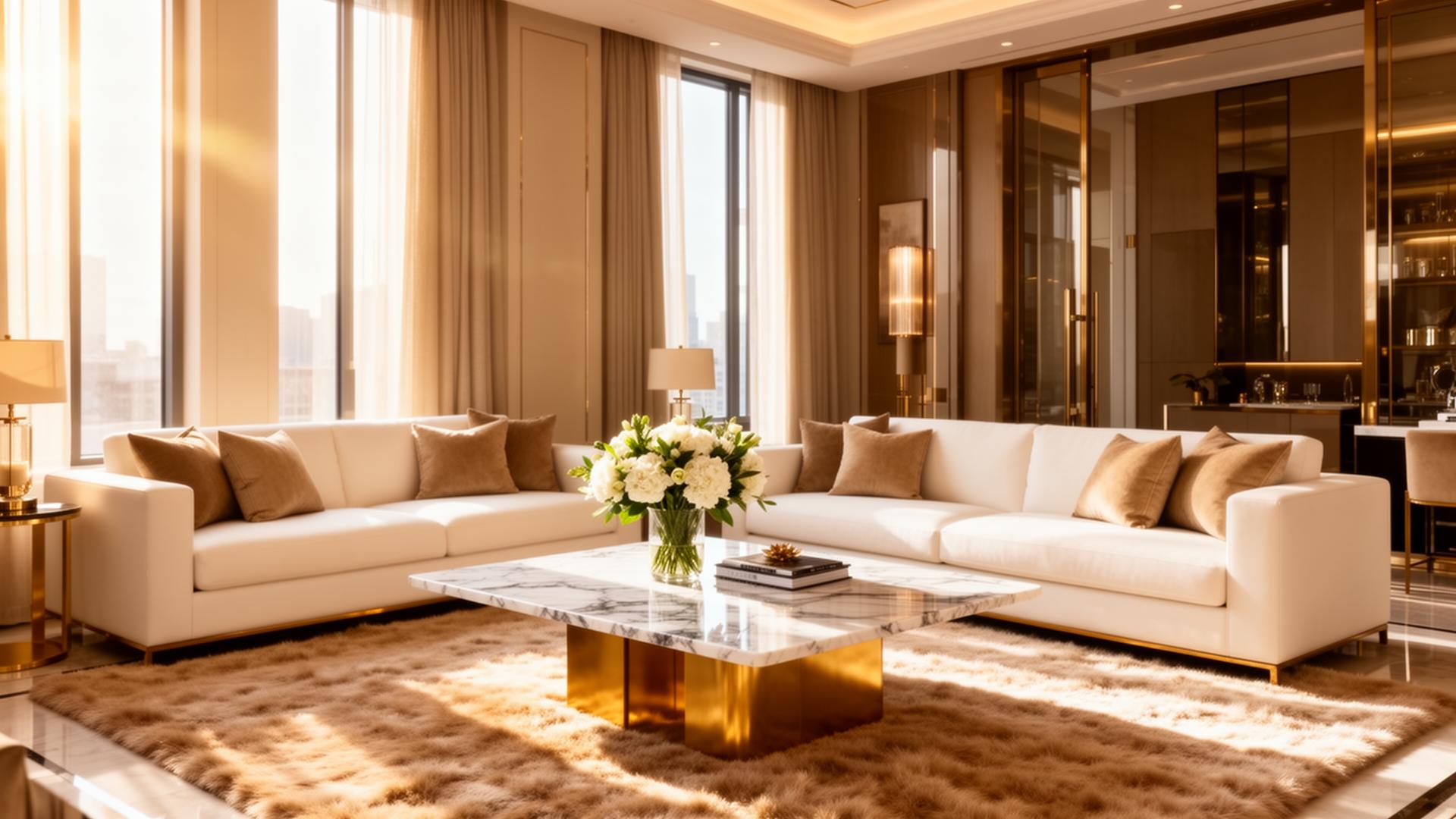 Luxury clean living room